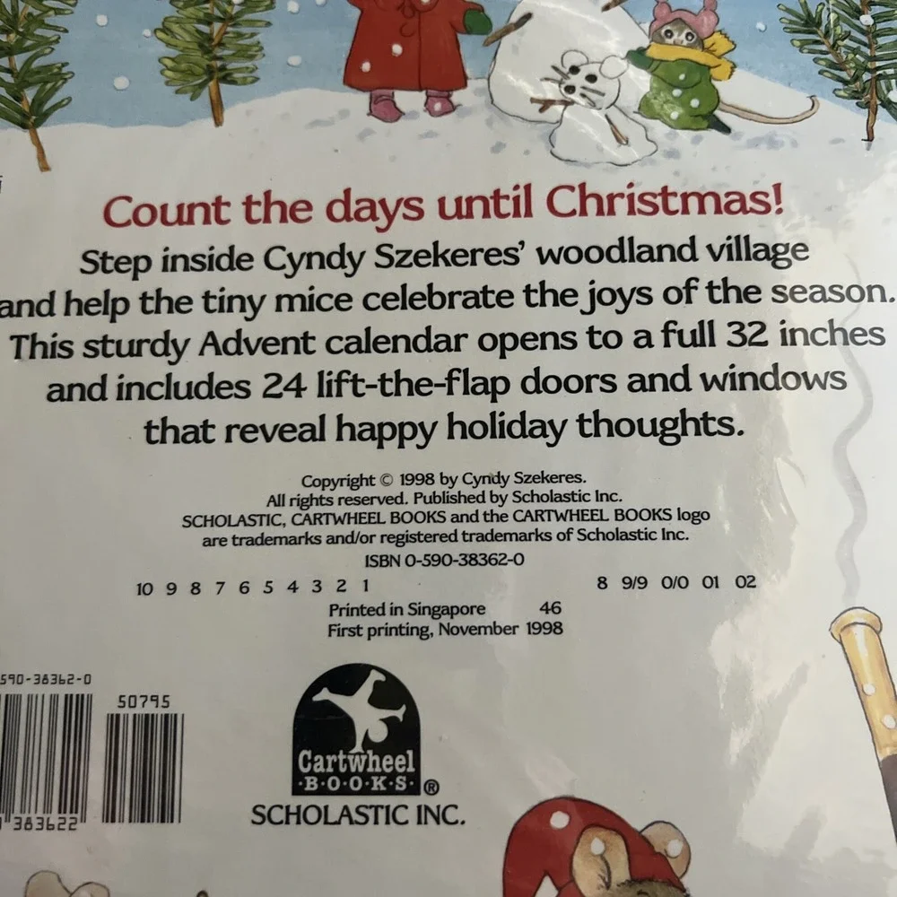 A Very Merry Mouse Country Christmas:‎ An Advent Calendar 24 Thoughts 1998 NOS